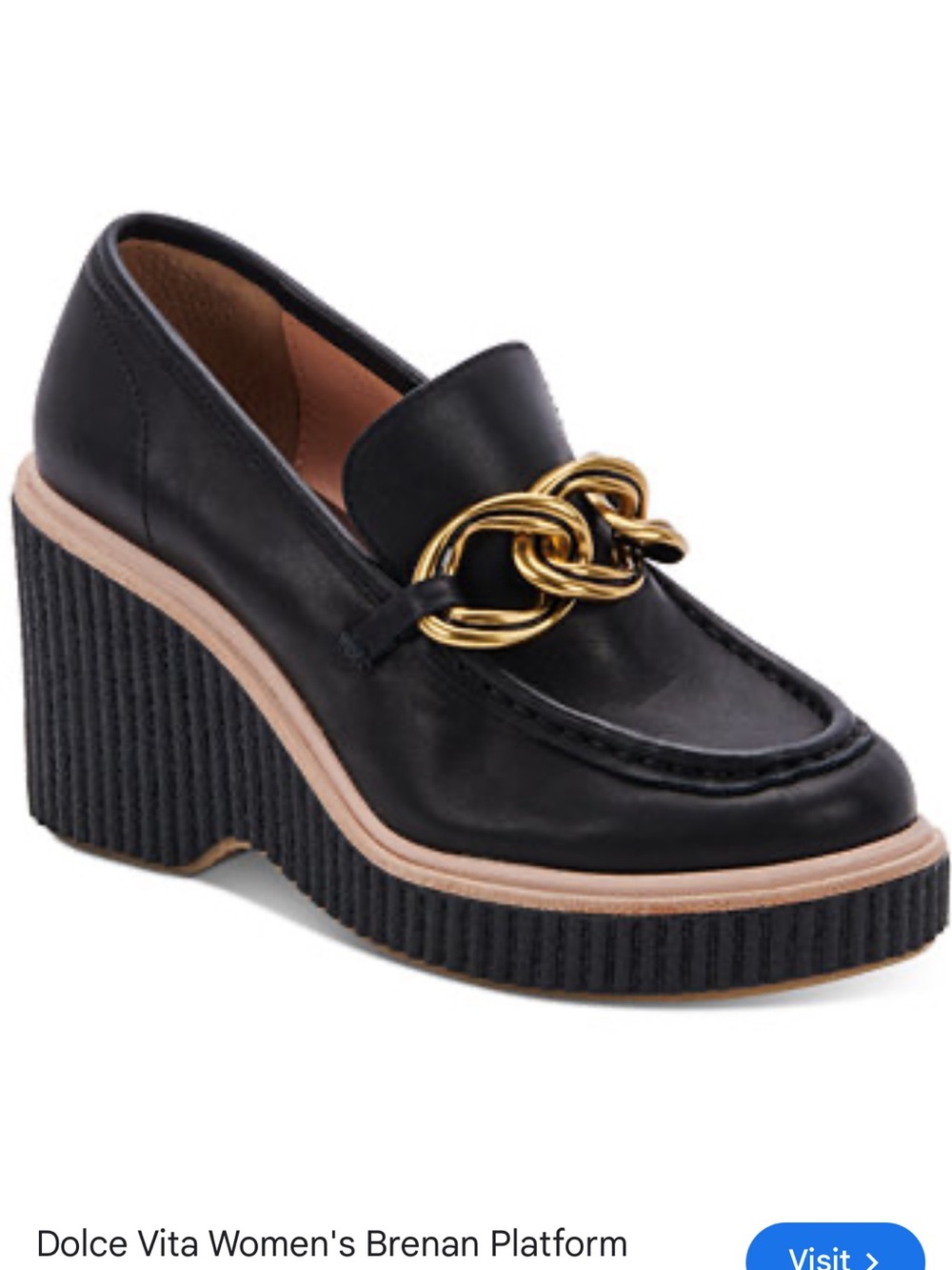 Dolce Vita Women's Brenan Platform Chain Loafers size 8